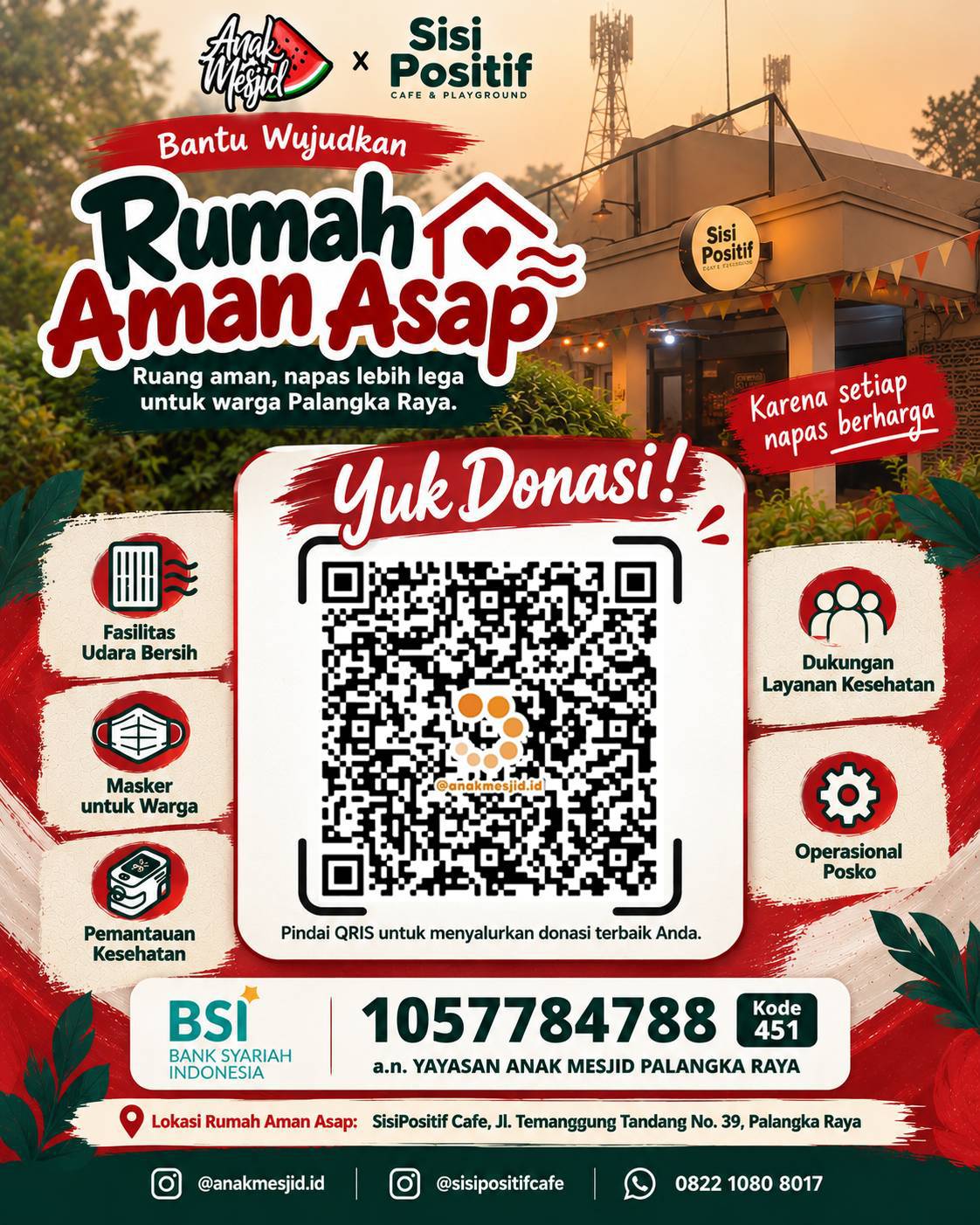 Poster Donasi QRIS dan BSI